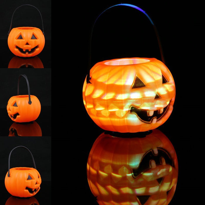 Escena de plástico decorativo de Halloween al por mayor Iluminación LED LED jarro de calabaza JDC-DCN-Meix001