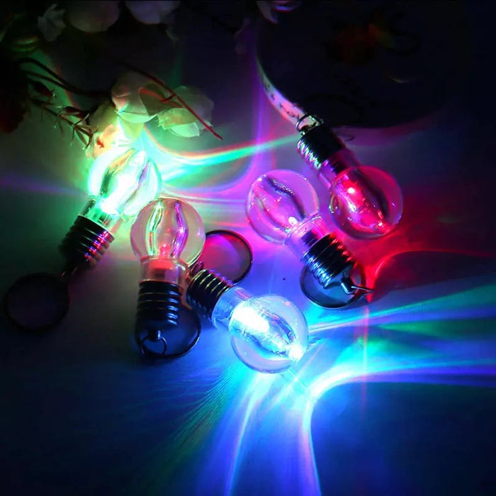Wholesale keychain pvcLED colorful light luminous mini bulb light JDC-KC-JiuEn002
