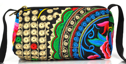 Wholesale Wallet Ethnic Embroidery Cotton Satin MOQ≥3 JDC-WT-Yunm004