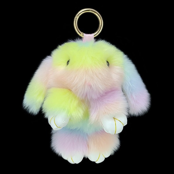 Jewelry WholesaleWholesale artificial hair colored rabbit keychain MOQ≥10 JDC-KC-YZ015 Keychains 永泽 %variant_option1% %variant_option2% %variant_option3%  Factory Price JoyasDeChina Joyas De China