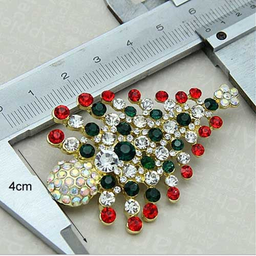 Wholesale Brooch Alloy Full Diamond Inlaid Color Christmas Tree JDC-BC-ZhuiX004