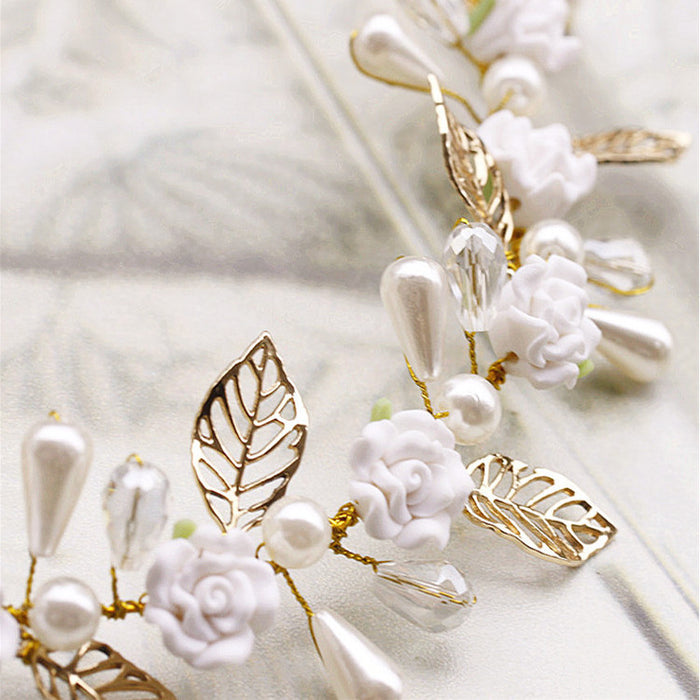 Wholesale Gold Leaf Handmade Wedding Accessories MOQ≥2 JDC-HD-DengH003