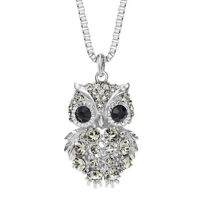 Jewelry WholesaleWholesale owl crystal full diamond dress necklace JDC-NE-YouH002 Necklaces 优鸿 %variant_option1% %variant_option2% %variant_option3%  Factory Price JoyasDeChina Joyas De China