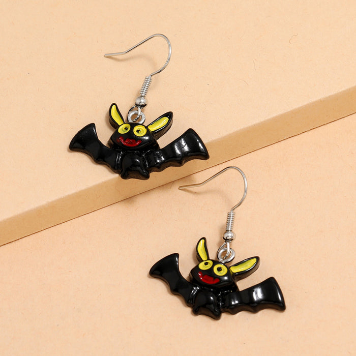 Wholesale Earrings Resin Bat MOQ≥2 JDC-ES-QunQiu007