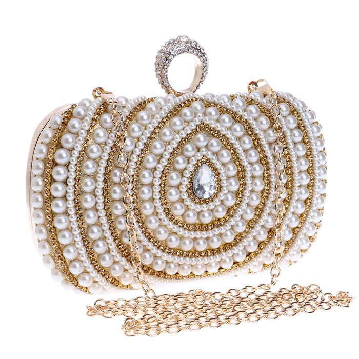 Bolsa de vestir para mujeres de embrague de perlas al por mayor jdc-hb-oMi005