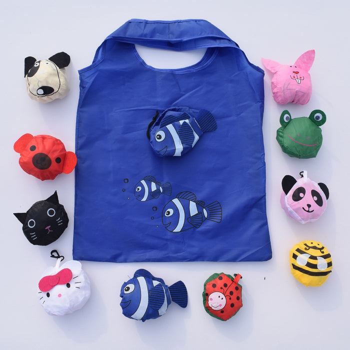 Wholesale Random Eco-Friendly Shopping Bag Polyester Cartoon Tropical Fish MOQ≥10 JDC-HB-Lanlong002