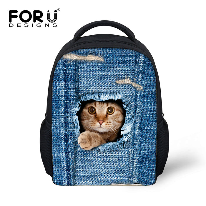 Wholesale Backpack Polyester Cute Cat Pattern Lightweight Bag JDC-BP-Zhengd003
