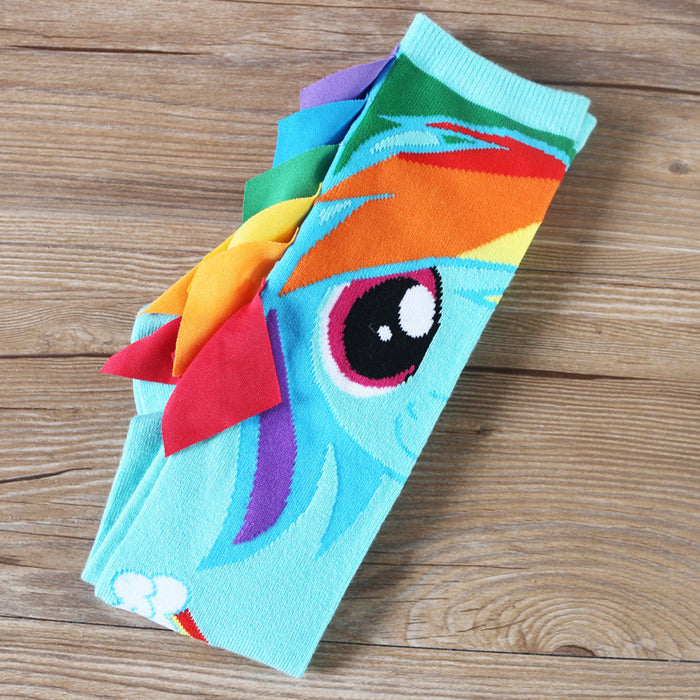 Wholesale Socks Blended Cute Cartoon Colored Pony Tall Socks JDC-SK-YiYan017