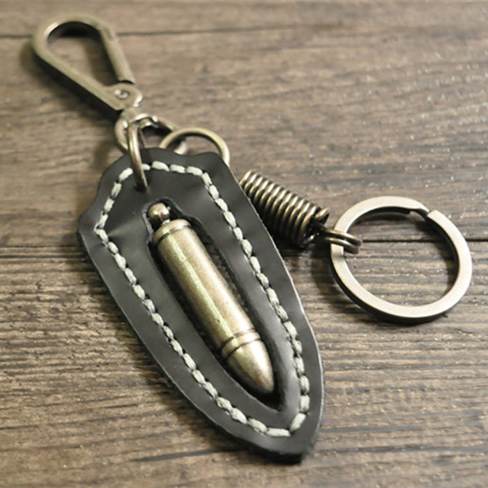Wholesale Leather Alloy Bullet Keychain JDC-KC-HDa001