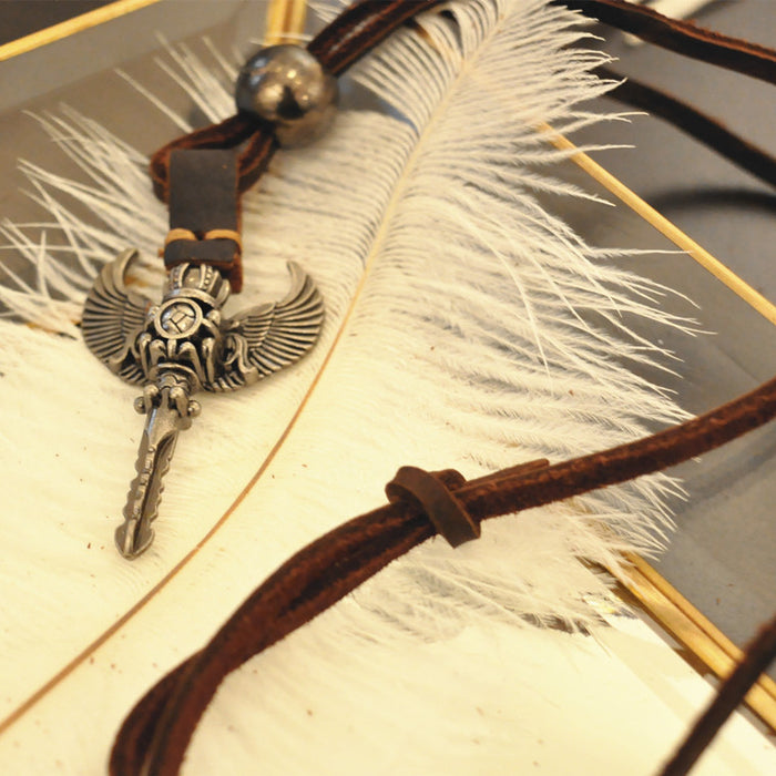 Wholesale Necklaces Alloy Leather Wings MOQ≥2 JDC-NE-HDa003