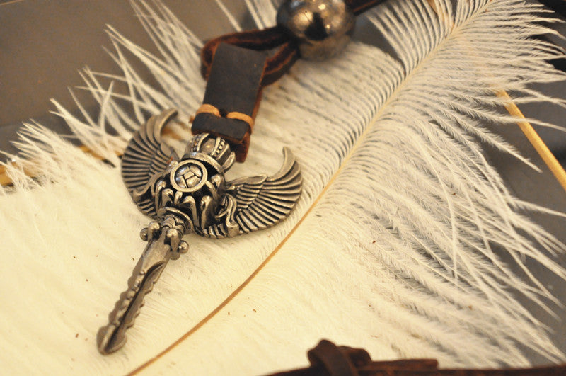 Wholesale Necklaces Alloy Leather Wings MOQ≥2 JDC-NE-HDa003