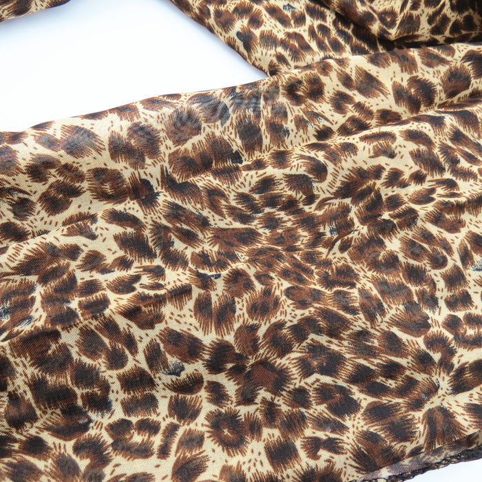 Wholesale Scarf Alloy Chiffon Leopard Headband Diamond Leopard Print JDC-SF-Longd001