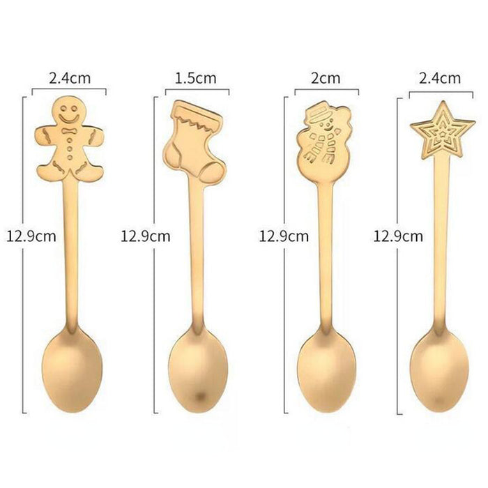 Wholesale Christmas Day Coffee Stainless Steel Spoon MOQ≥2 JDC-SN-yux001