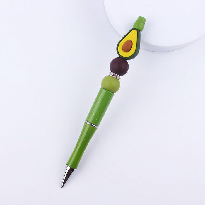 Wholesale Cartoon Fruit Silicone Color Plastic Beadable Pens JDC-BP-GuangTian008