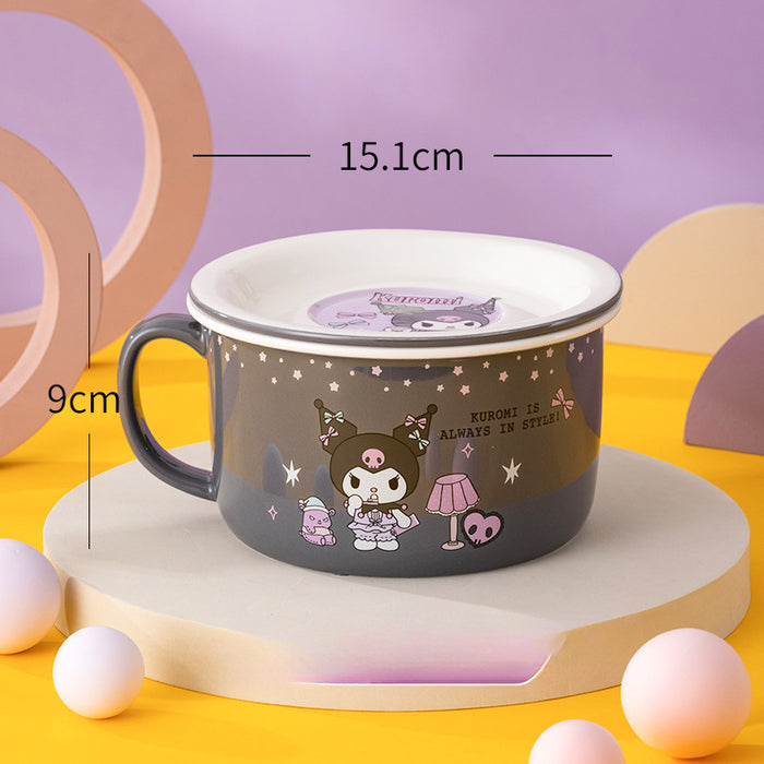 Wholesale Cartoon Ceramic Bowl with Lid JDC-KW-XiaoM002
