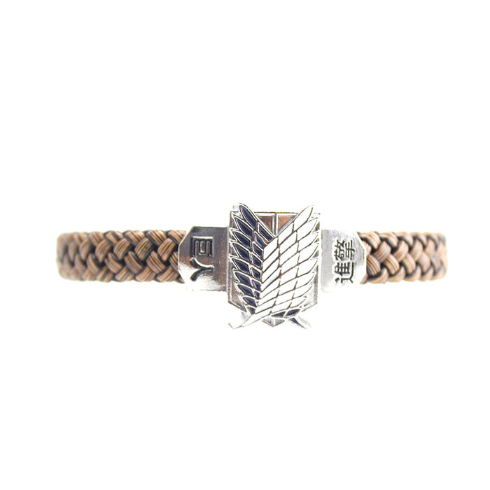 Wholesale Bracelet Braided Leather Zinc Alloy MOQ≥3 JDC-BT-QXue001