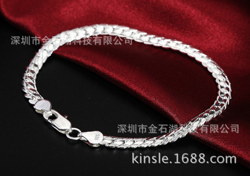 Suministro al por mayor de joyas de plata de bricolaje Exquisito pulsera lateral JDC-BT-Jinsh001