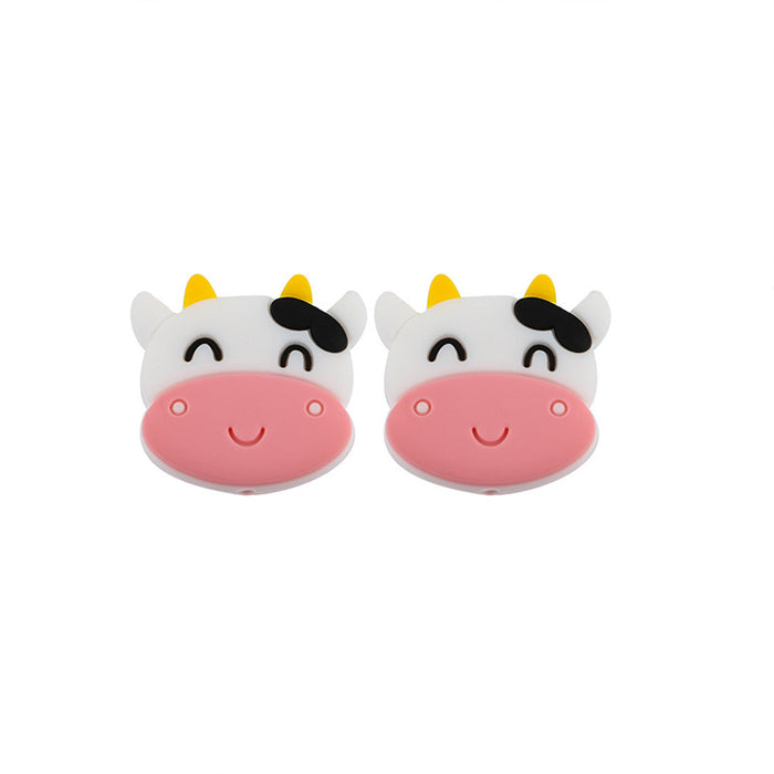 Wholesale 10PCS Cow Silicone 29mm Beads JDC-BDS-Yumo010