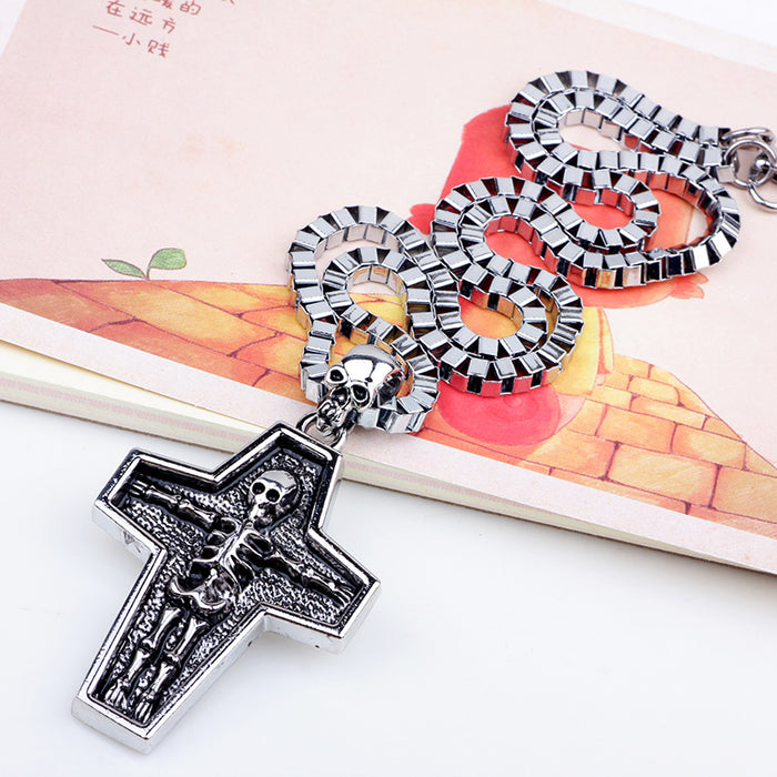 Wholesale Necklace Alloy Cross Men's Jewelry JDC-NE-QiN007