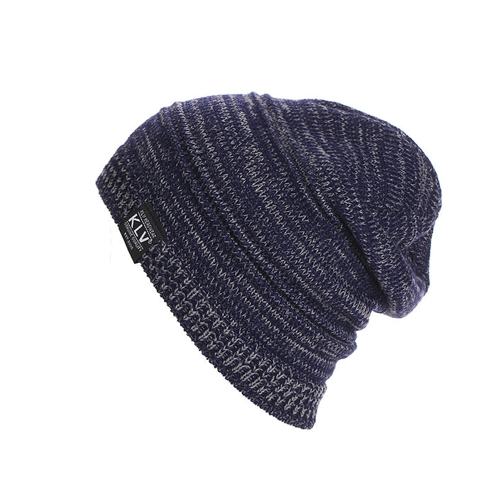 Wholesale Hat Acrylic Winter Warm Outdoor Mixed Color Striped Knit Cap JDC-FH-LvZhe008