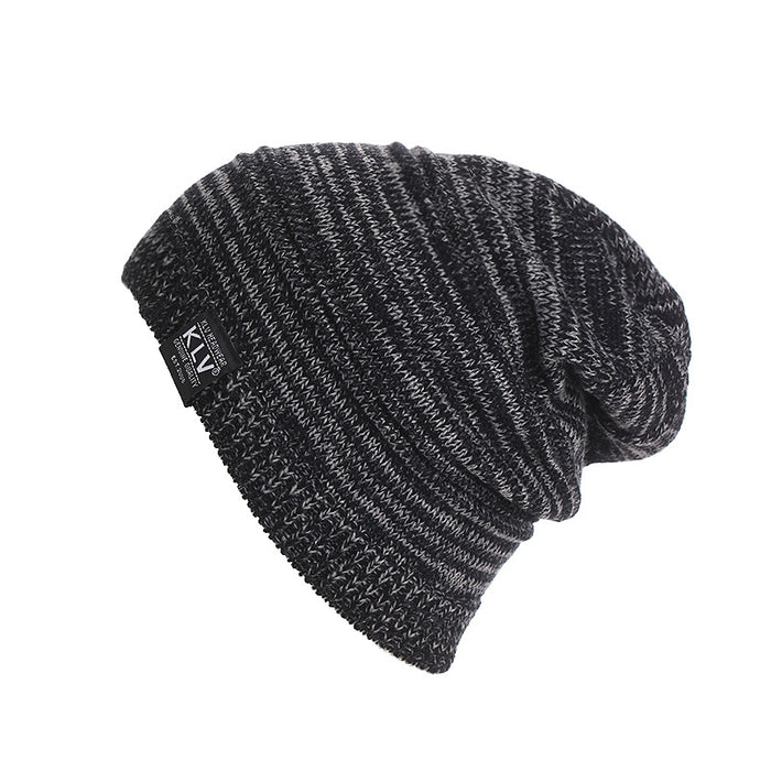 Wholesale Hat Acrylic Winter Warm Outdoor Mixed Color Striped Knit Cap JDC-FH-LvZhe008