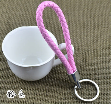 Wholesale Braided Leather Rope Metal Keychain Pendant Keyring JDC-KC-DiF002