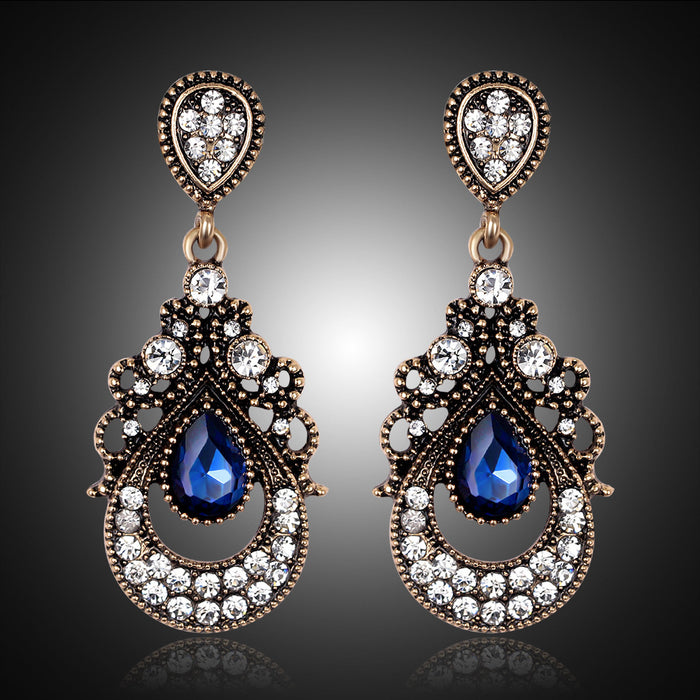 Jewelry WholesaleWholesale alloy rhinestones blue long earrings JDC-ES-GSDB050 Earrings 丹比华比 %variant_option1% %variant_option2% %variant_option3%  Factory Price JoyasDeChina Joyas De China