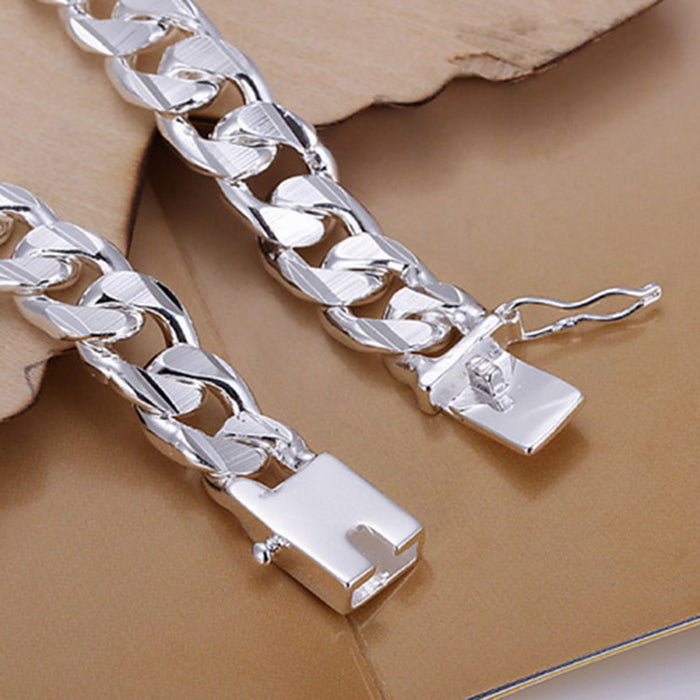 Wholesale Jewelry Wholesale Silver Plated Personality Men's Side Buckle Bracelet JDC-BT-KaY001