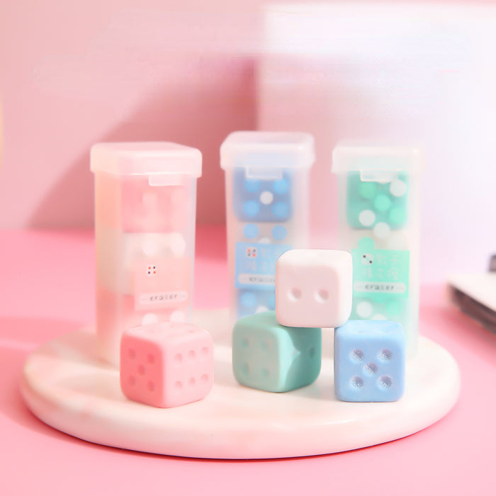 Wholesale eraser rubber dice shape cute children MOQ≥2 JDC-ERA-Weituo003