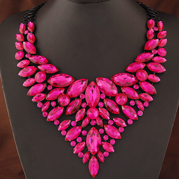 Wholesale Necklaces Alloy Resin Exaggerated Color JDC-NE-wy010