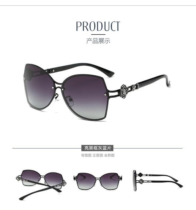 Wholesale Ladies Polarized Sunglasses Two Tone Pattern Driving Mirror Glasses JDC-SG-GaoD012