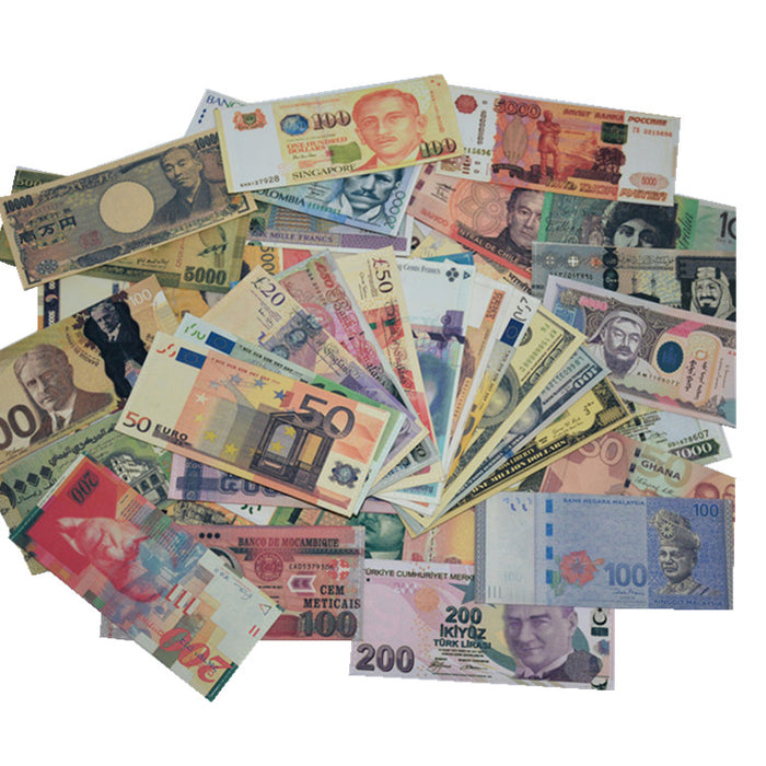 Wholesale Random National Paper Money Pattern Canvas Wallet JDC-WT-XBen001