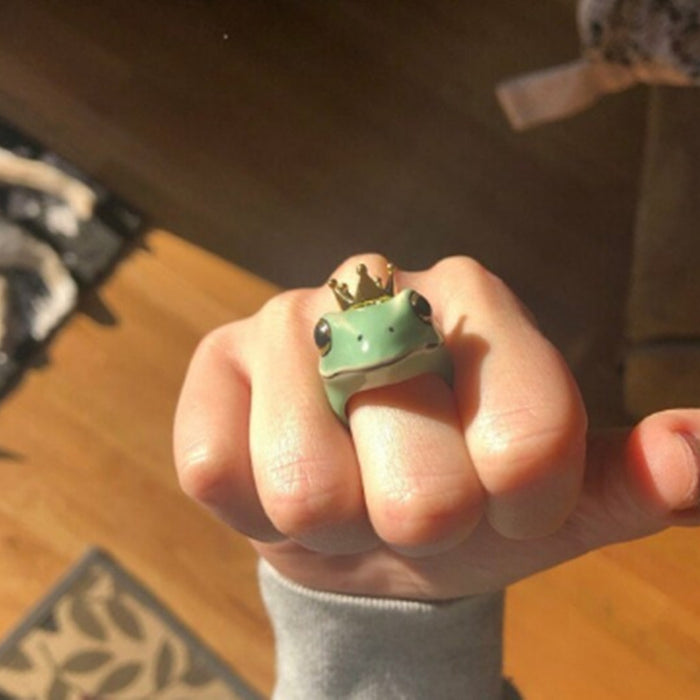 Wholesale Cute Frog Zinc Alloy Ring JDC-RS-WN139