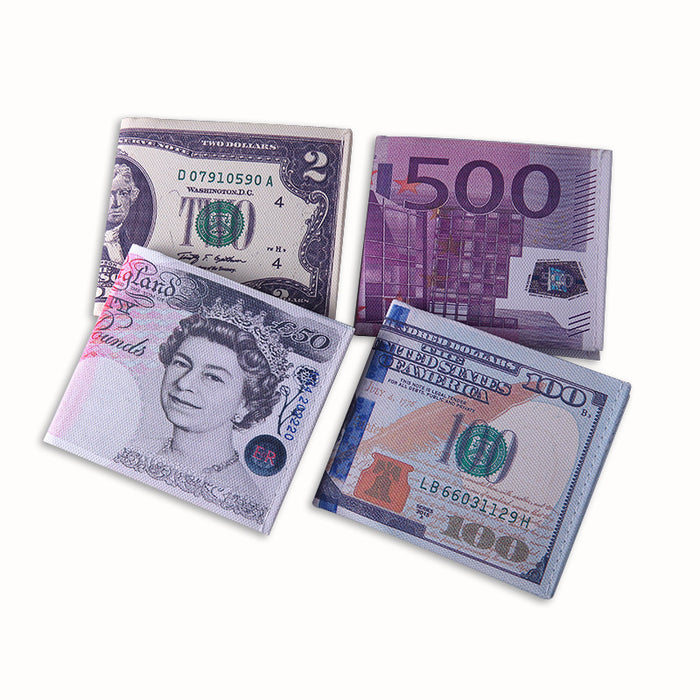 Wholesale Random National Paper Money Pattern Canvas Wallet JDC-WT-XBen001