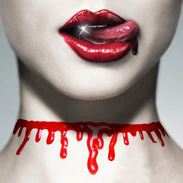 Collar al por mayor Halloween Creative Bloody Cut Simulation Red Simulation Belly Bleeding Collar JDC-Ne-Myl001