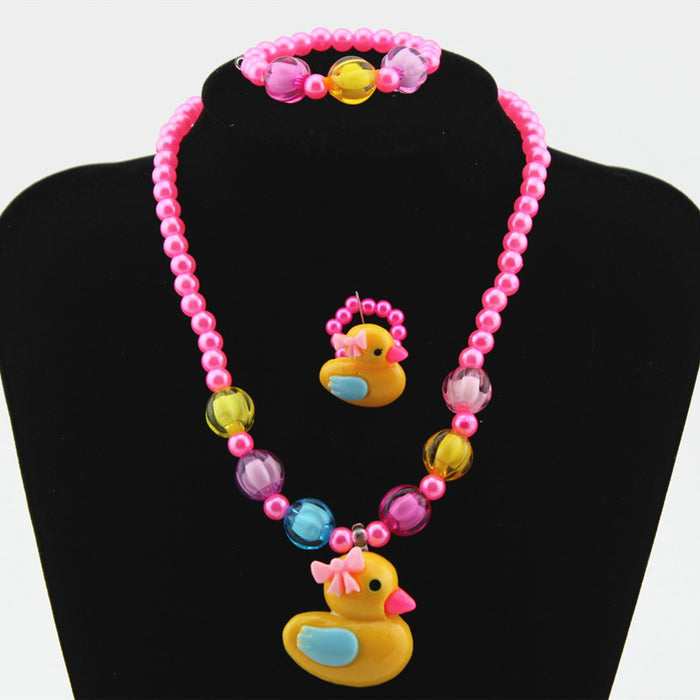 Wholesale Plastic Resin Necklace Bracelet Set MOQ≥3 JDC-NE-Shangd005