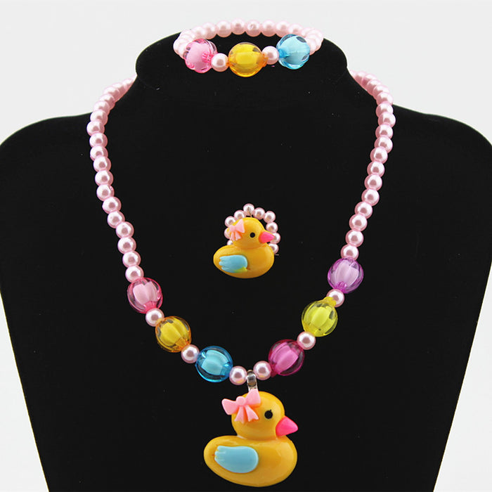 Wholesale Plastic Resin Necklace Bracelet Set MOQ≥3 JDC-NE-Shangd005