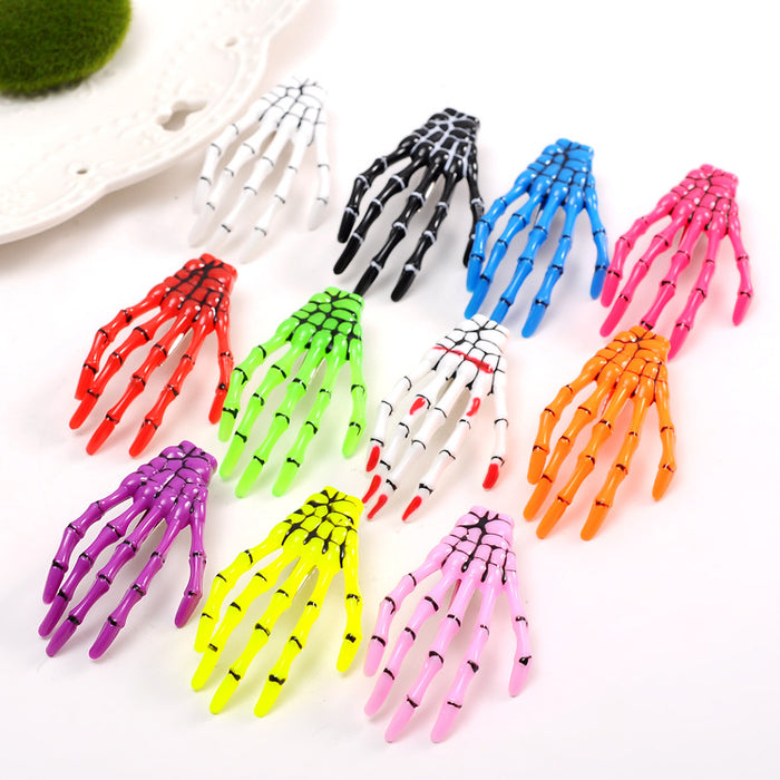 Jewelry WholesaleWholesale hand bone hairpin skull claw fluorescent hairpin crystal JDC-HC-WeiS001 Hair Clips 唯尚 %variant_option1% %variant_option2% %variant_option3%  Factory Price JoyasDeChina Joyas De China