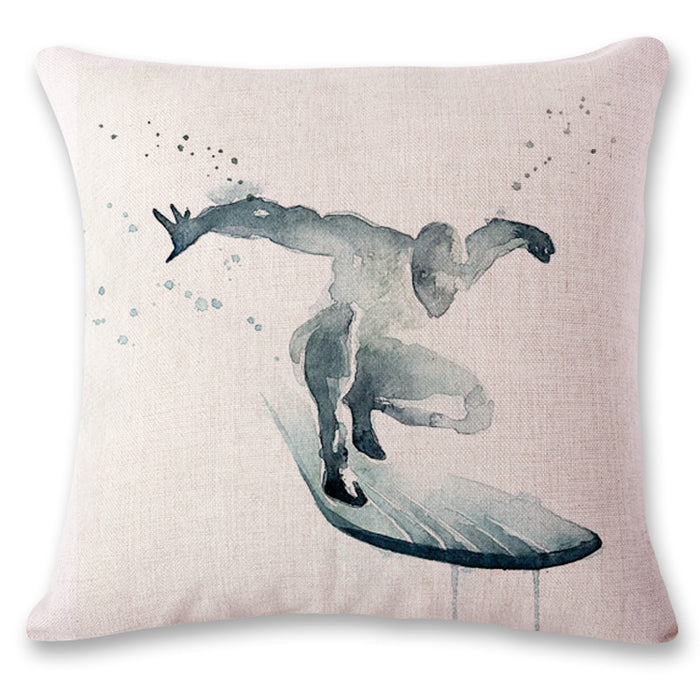Wholesale Watercolor Superhero Linen Pillow Sofa Cushion JDC-PW-Huashui003