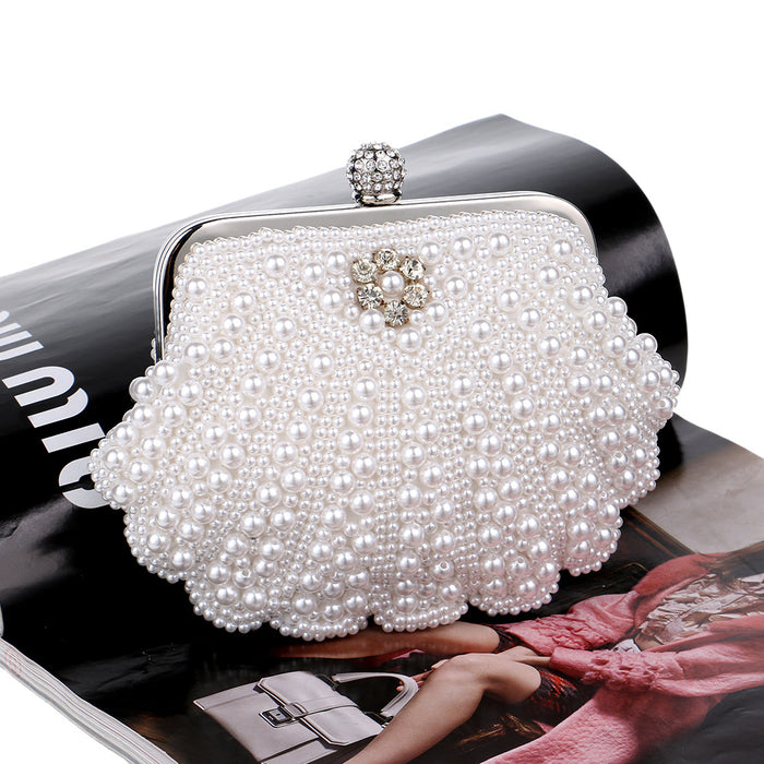 Bolsas de cena bordadas de perlas al por mayor bolsas de banquete de perlas para mujeres jdc-hb-simi001