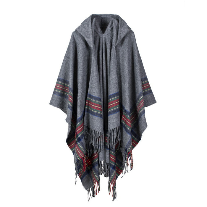 Wholesale Scarf Acrylic Polyester Warm Winter Shawl Cape JDC-SF-Rous003