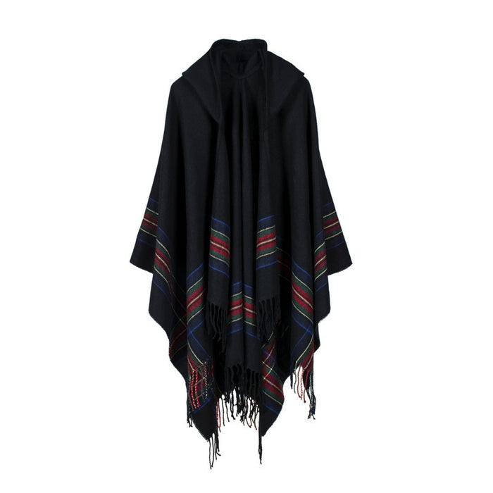 Wholesale Scarf Acrylic Polyester Warm Winter Shawl Cape JDC-SF-Rous003