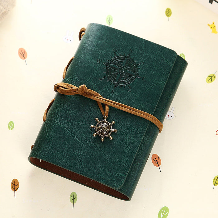 Wholesale Notebook PU Leather Kraft Paper Nautical Retro Loose-leaf MOQ≥2 JDC-NK-BoKe004