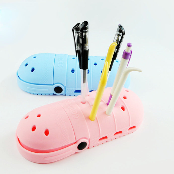 Wholesale Children's Silicone Croc Charms Pencil Case MOQ≥3 JDC-PB-TFeng001