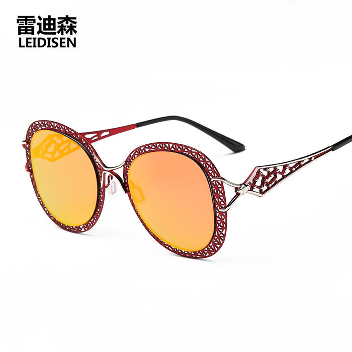 Wholesale Colorful Hollow Reflective Coating Color Lens Sunglasses JDC-SG-GaoD013