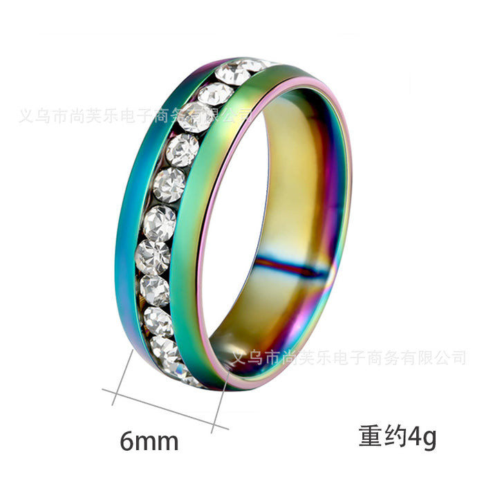 Wholesale colorfast diamond ring stainless steel diamond ring JDC-RS-RXSFL022