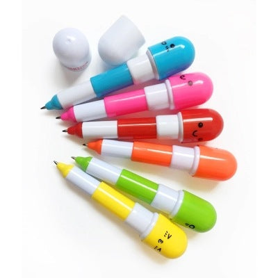 Wholesale Ballpoint Pen Plastic Pill Telescopic Gel Pen JDC-BP-CaiW008