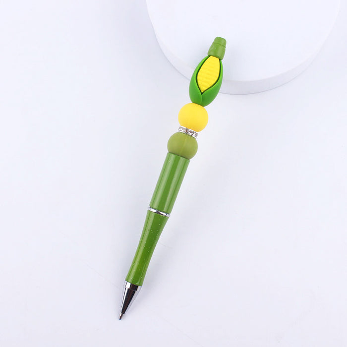 Wholesale Cartoon Fruit Silicone Color Plastic Beadable Pens JDC-BP-GuangTian008