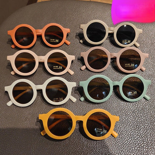 Jewelry WholesaleWholesale children's round frame cream color sunglasses JDC-SG-KD139 Sun Glasses 珂盾 %variant_option1% %variant_option2% %variant_option3%  Factory Price JoyasDeChina Joyas De China