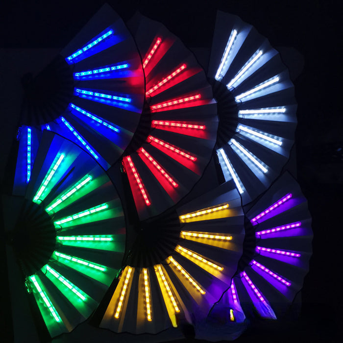 Wholesale Decorative LED Lighting Fan Color Luminous Folding Fan Bar JDC-DCN-FGF001